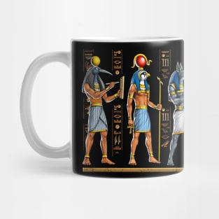 Egyptian Gods Anubis Thoth and Horus Mug